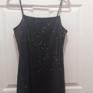 Banana Republic Factory Black Sequin Mini Dress